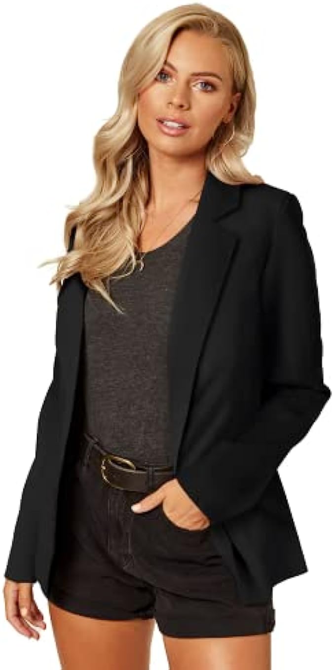 UNIQUE 21 Women&#039;s One Button Boyfriend Blazer for Work Casual - Ladies Jackets Outfits Suits for Work