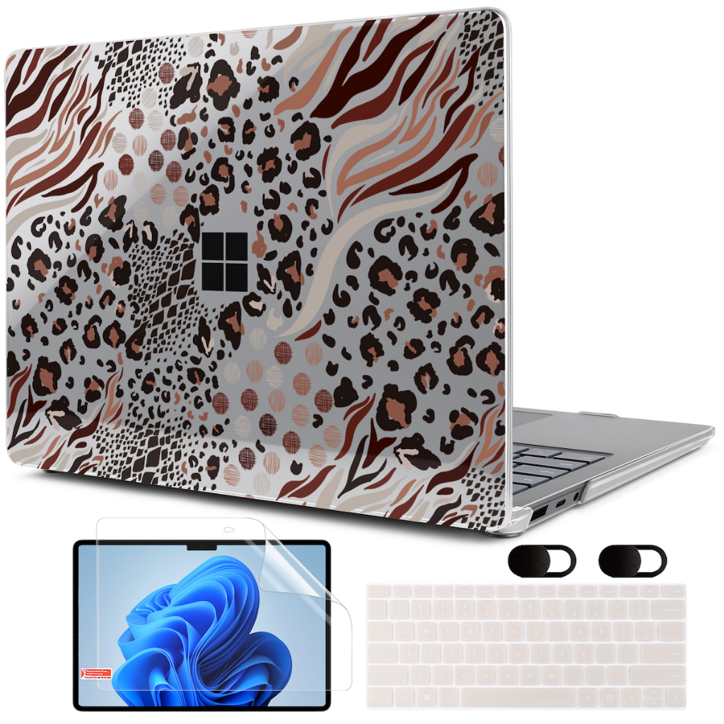 Case for 12.4/13.5/15&quot; Microsoft Surface Laptop go/go2 with Alcantara/Metal Keyboard 2022 2021 2019 Hard Shell Case with Keyboard Cover