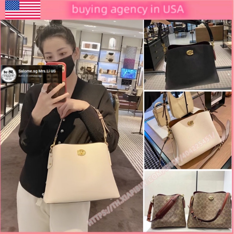 ⭐Mrs.Li purchasing the United States ️ 100% genuine Coâćh fashion women&#039;s shoulder bag / large bucket bag