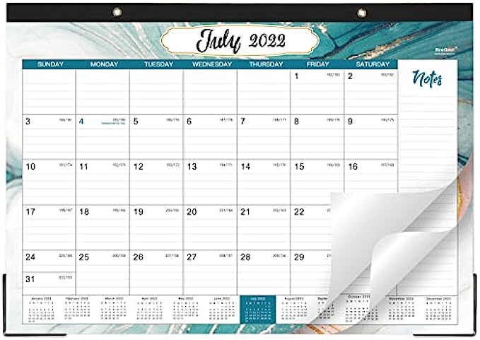 2022-2023 Desk Calendar - 18 Months Large Desk Calendar, 17&quot;x 12&quot;, July 2022 - December 2023, Desk Calendar with Corner Protectors, Ruled Blocks &amp; Notes, Easy Planning