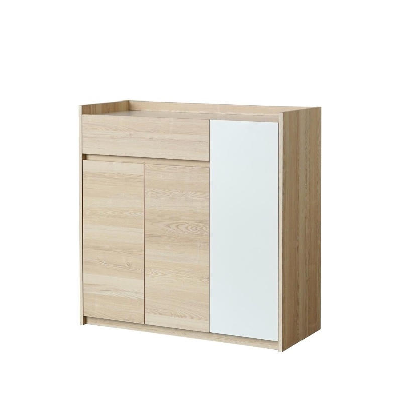 VHIVE Harper 90cm Shoe Cabinet (Oak Drawer Storage Melamine Cupboard)