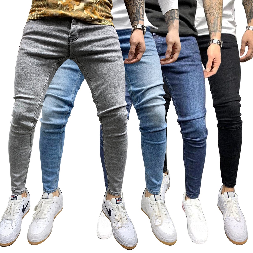 Men&#039;s Jeans Men Skinny Jeans Stretch Pants Slim Fit Pants Men pants Black Jeans Blue Jeans